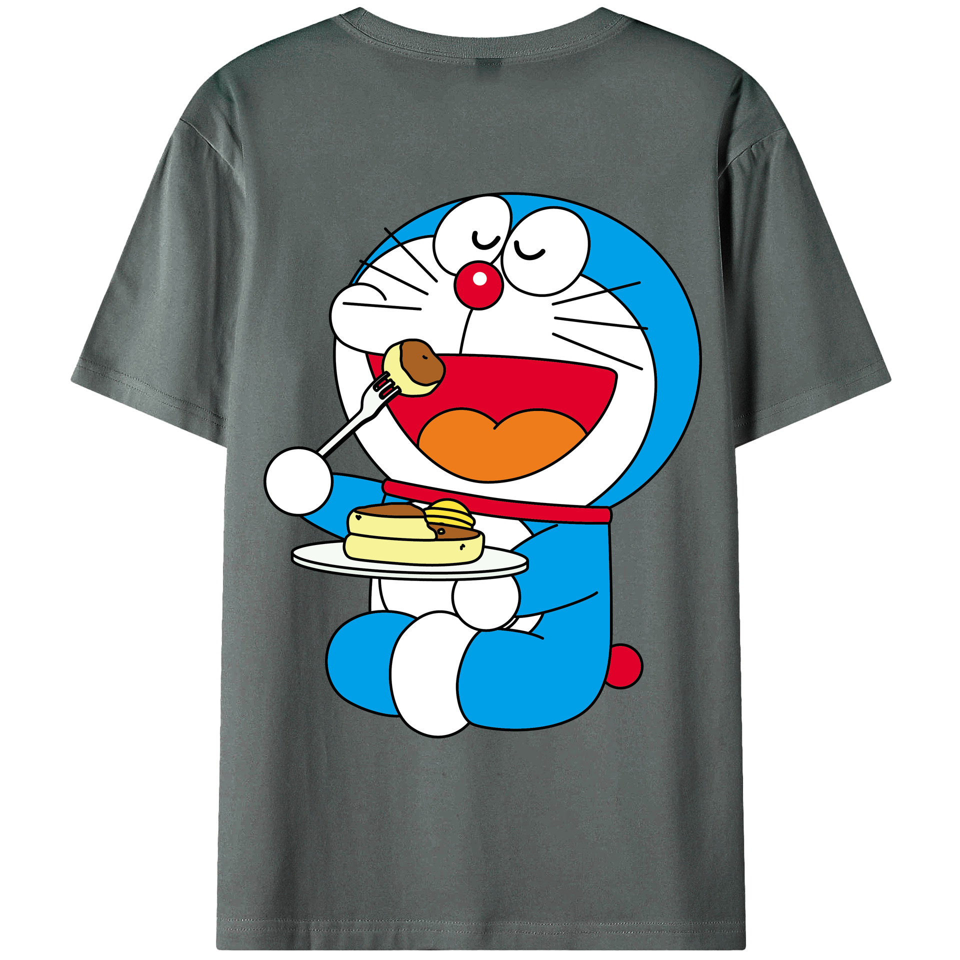 （画像用） ドラえもん Doraemon 綿100％ メンズ半袖Tシャツ（バックプリント） 通気性